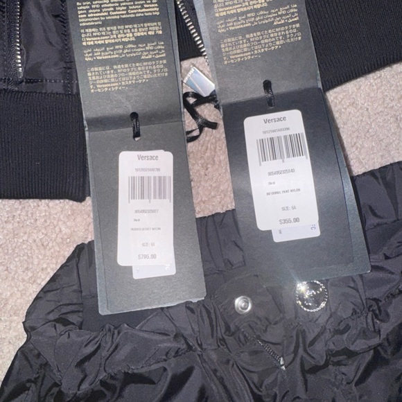 Versace Black Quilted Jacket and joggers - Picture 3 of 6